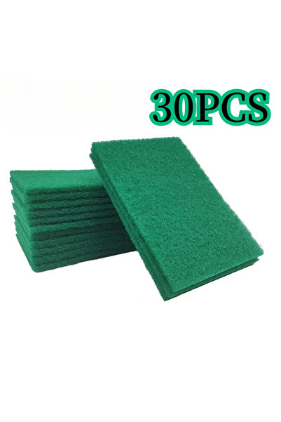 Choice Green 30PCS 10/20/30PCS Green Rectangle Scrub Pads Kitchen Scrub Pads Reusable Household Cleaning Oi