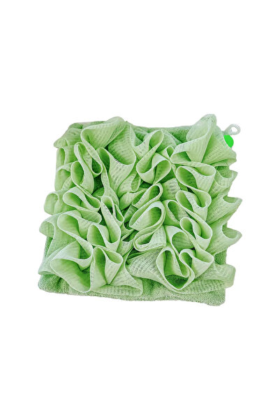 Choice1 قطعة واحدة من منشفة الحمام الخضراء 2 في 1، يمكن وضع الصابون وكرة الاس...