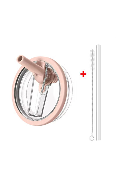 Choice قطعة واحدة من غطاء مانع للتسرب وردي اللون سعة 40 أونصة من القش القابل ...