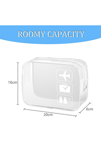 Choice حقيبة سفر بايس 1 قطعة شفافة لمستلزمات الحمام معتمدة من إدارة أمن النقل...