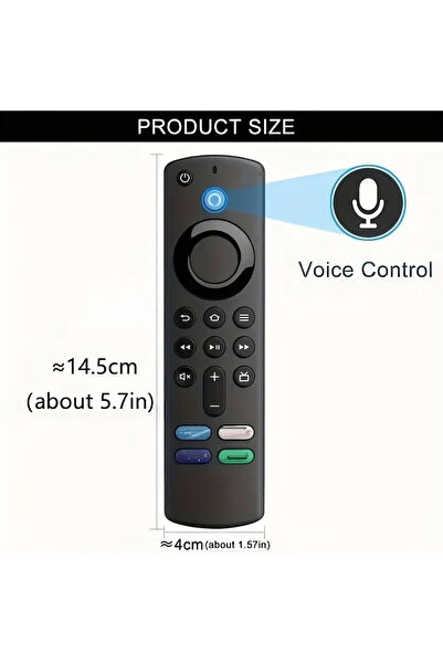 Choice جهاز التحكم عن بعد الصوتي الأسود من الجيل الثالث بديل متوافق مع Fire Stick (الجيل الثاني، الجيل الثالث،