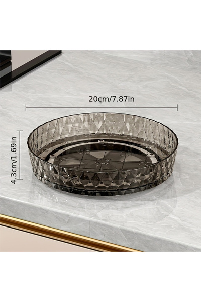 Choice Transparent Gray 360° rotating rack,multifunctional storage turntable for kitchen countertops,spice