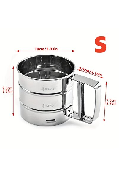 Choice منخل دقيق شبكي ناعم مكون من قطعة واحدة مع مقبض من الفولاذ المقاوم للصد...