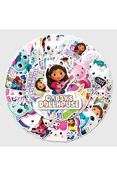 Choice ملصقات جابي الكرتونية لبيت الدمية، مقاس 3 سم، لون بيج، 50 قطعة، لأجهزة...