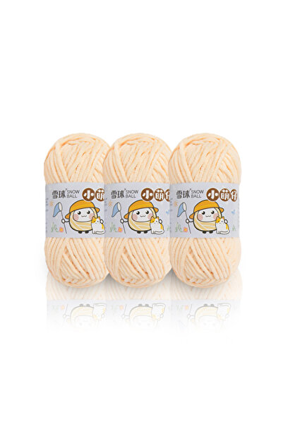 Choice 03 Light Skin Tone 3Pcs Handmade DIY Knitted Chenille Wool Thick Ice S...