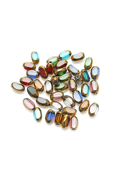 Choice15 PTHS 50Pcs/Lot 4x6mm Oval Shape Glass Beads Crystal Loose Spacer Bea...