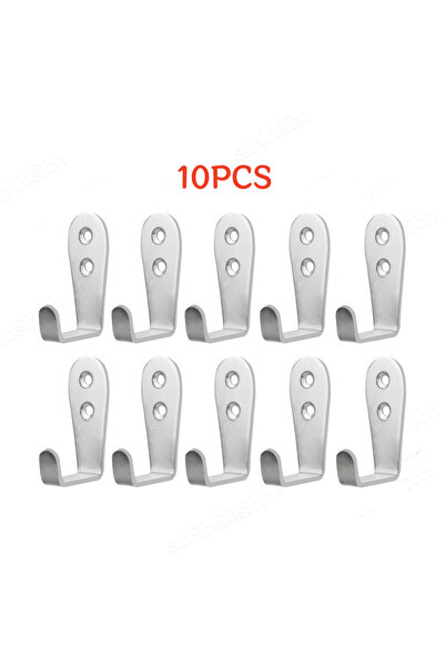 Choice 10 قطع 20/10 قطع خطاف مزدوج الفتحة خطاف حائط من الفولاذ المقاوم للصدأ ...