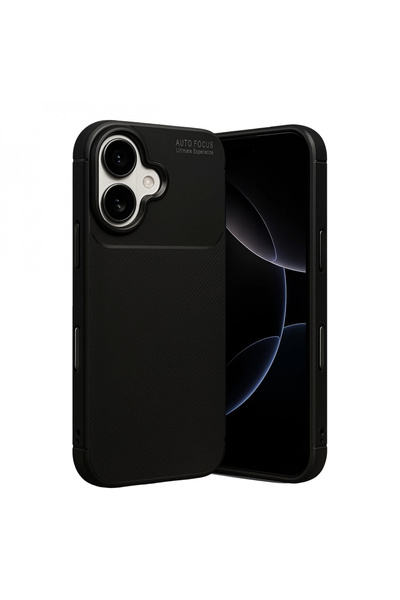 CepteToptan غطاء كربوني لآيفون 17 من ماي تي 09 مع تركيز تلقائي - أسود