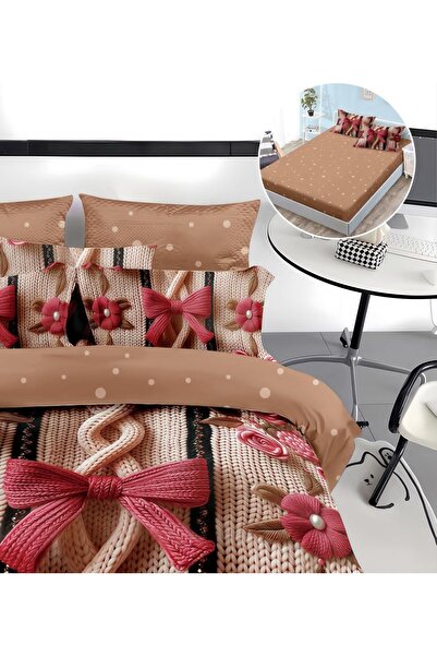 CHIRASO CHIRASO Bedding, Finet 5D Identical to the picture, ELASTIC Sheet 180x200+25cm, Duvet Cover, 2 Pillowcases