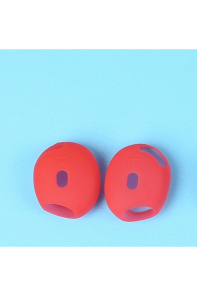 Choice غطاء حماية مناسب لأجهزة AirPods 4 من الجيل الرابع، غطاء أذن صغير من السيليكون باللون الأحمر