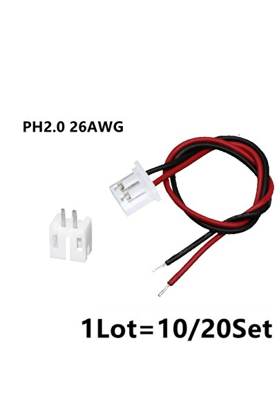 Choice 10 مجموعات من موصلات JST 2.0 PH ثنائية السنون مع أسلاك وكابلات، من نوع...