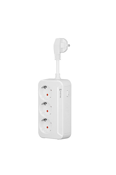 Choice قابس الاتحاد الأوروبي أبيض، قابس الاتحاد الأوروبي، منفذ تيار متردد 2500 وات، شريط طاقة، سلك تمديد متعدد المنافذ، مقبس كهربائي مع مفتاح