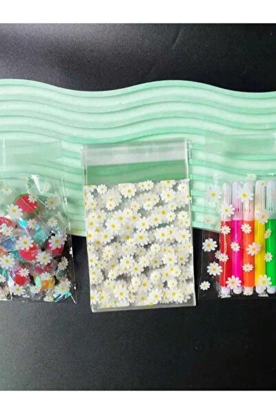choice2 10X10Cm 100Pcs Fashionable Daisy Self Adhesive Bag Exquisite Ins Styl...
