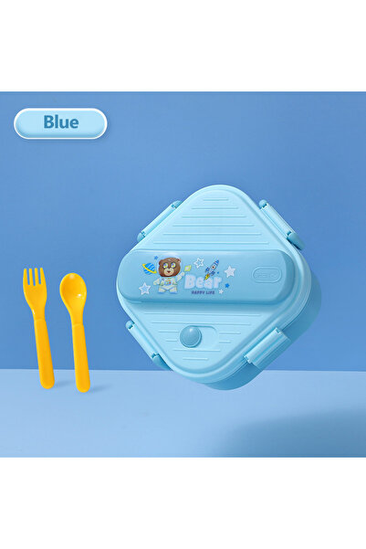 Choice صندوق غداء يونيكورن أزرق فضائي بثلاث شبكات للأطفال والطلاب، يحتوي على ...