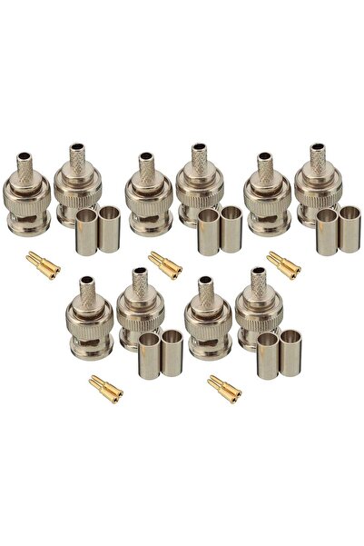Choice مجموعة من 10 موصلات BNC عالية الجودة من 3 قطع موصلات ذكرية معدنية قوية...