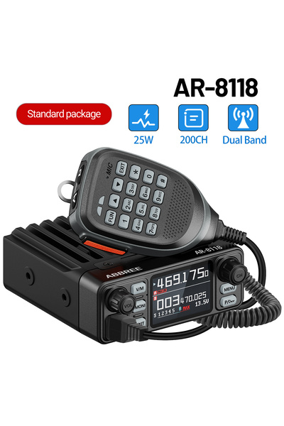 Choice1 جهاز راديو محمول صغير ثنائي النطاق قياسي ABBREE AR-8118 بقدرة 25 وات،...