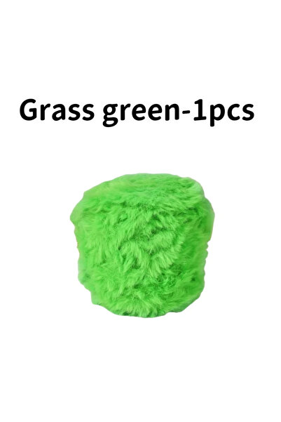 Choice أخضر عشبي - قطعة واحدة، خصلة واحدة، وزن 100 جرام، خيط فرو صناعي ناعم ل...
