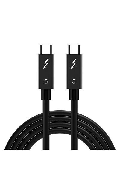 Choice كابل بيانات Thunderbolt 5 أسود بطول 2 متر بسرعة 120 جيجابت في الثانية ...