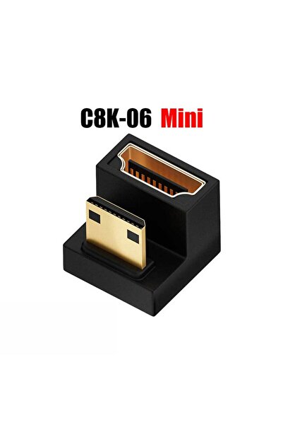 Choice C8K06 HDMI-Compatible Adapter Plug 8K 60HZ Mini Micro HDMI-compatible Connector 90 Degree Right Angl