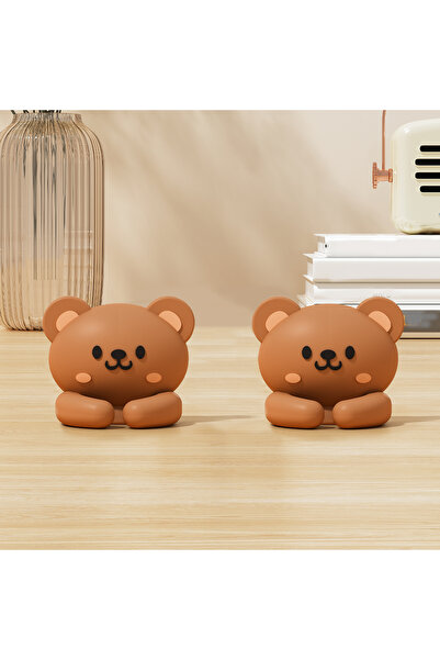 Choice Bear Style WORTHBUY 2/3pcs Cute Capybara Cable Managers Self-Adhesive Mobile Phone Data Cable Winder