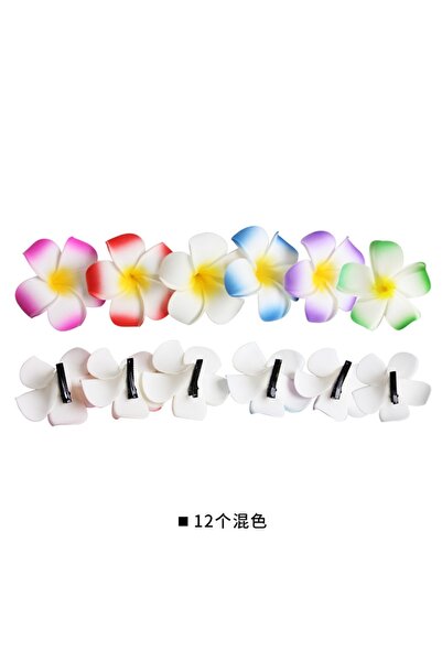 Choice 9 سم مزيج 10 قطع من رغوة هاواي فرانجيباني زهرة بلوميريا الاصطناعية قبعة مشابك الشعر للمنزل والحفلات W