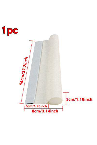 Choice شريط إغلاق أسفل الباب باللون الأبيض بطول 96 سم، مقاوم للرياح، ومضاد للضوضاء، ومقاوم للغبار، وفجوة غرفة النوم مقاومة للماء،