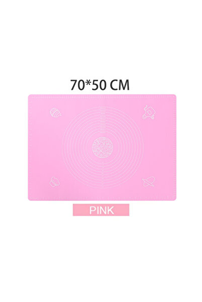 Choice حصيرة خبز سيليكون وردية مقاس 70×50، حصيرة عجن العجين، صينية كيك بيتزا،...