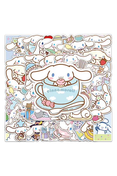 Choice ملصقات سينامورول مضحكة متعددة الألوان، 50 قطعة، ملصقات كرتونية لطيفة لألعاب الأطفال، مصنوعة من مادة البولي فينيل كلوريد، يمكنك صنعها بنفسك، أمتعة ثابتة