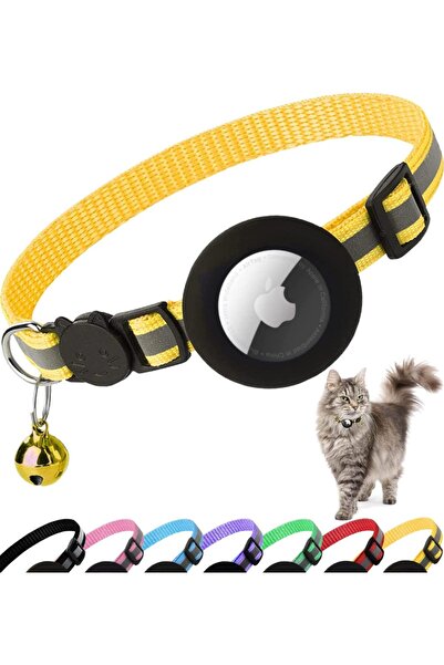 Choice طوق قطط لطيف باللون الأصفر، طوق قطط عاكس قابل للفصل مع جرس لحامل علامة...