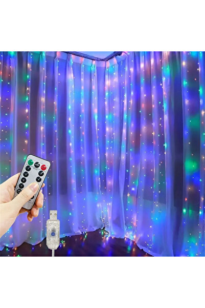 Choice ستارة إضاءة LED متعددة الألوان 3×1 متر، مزودة بـ 100 مصباح LED، تعمل ع...