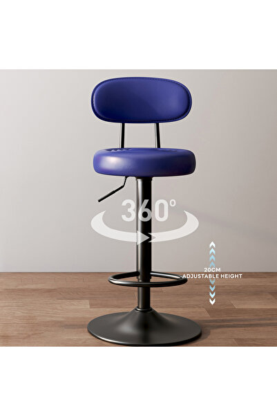 sharpdo 4PCS Bar Chair,High Back Small Round Stool, Comfortable Adjustable High Bar Chair with 360° Swivel
