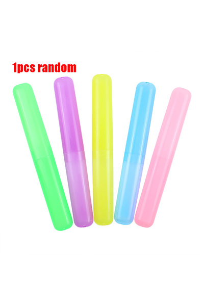 Choice 1pcs random Travel portable toothbrush box set, candy colored toothbru...