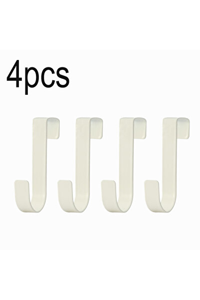 Choice شماعة خلفية لباب خزانة المطبخ على شكل حرف Z باللون الأبيض مكونة من 4 ق...