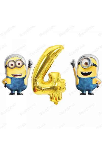 Miniso 32 بوصة 4 3 قطع من بالونات حفلات Despicable Me Minions لتزيين حفلات أع...