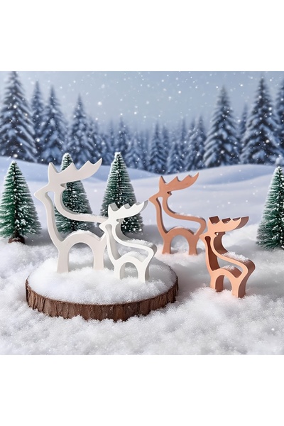 Choice DIY Resin Silicone Mold for Jewelry - 2pcs Hollow Abstract Christmas Reindeer Plaster Ornament, H...