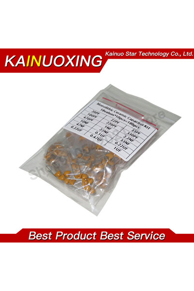 Choice 18 قيمة * 10 قطع = 180 قطعة مجموعة مكثفات سيراميكية متجانسة 50 فولت 20...