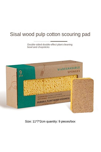 Choice إسفنجات تنظيف نباتية طبيعية صديقة للبيئة من النوع B، 9 قطع، وإسفنجات ت...