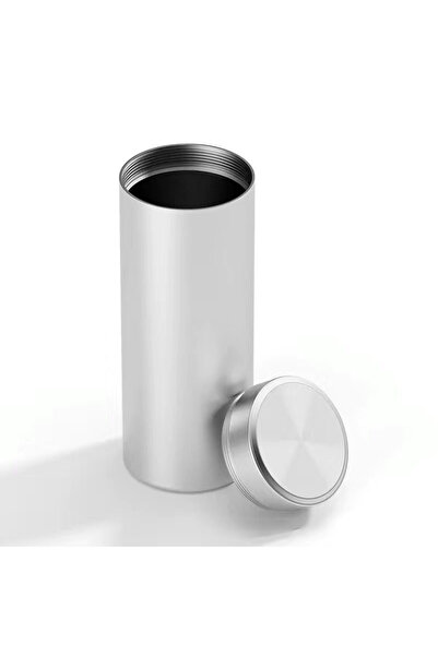 Choice وعاء فضي محمول محكم الغلق، مقاوم للرطوبة، لون سادة، وعاء تخزين طعام، شاي، حلوى