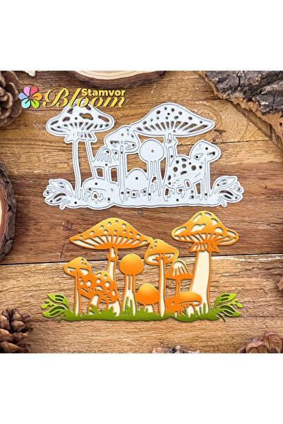 Choice قوالب قطع معدنية أصلية جميلة لفطر الغابة، مناسبة لسجلات القصاصات والنق...