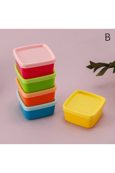 Choice square shape 5 Piece Lunch Box Condiment Containers with Lids Mini Salad Dressing Containers Takeawa