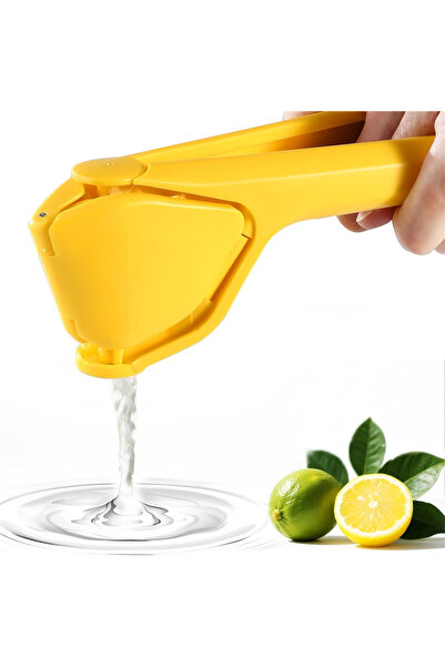 Choice1 عصارة ليمون يدوية متينة باللون الأصفر للحمضيات سهلة الاستخدام لعصر الليمون والليمون الحامض والبرتقال
