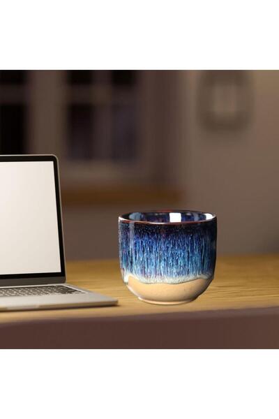 Choice أكواب سيراميك زرقاء داكنة سعة 150 مل، بدون مقابض، على الطريقة الياباني...