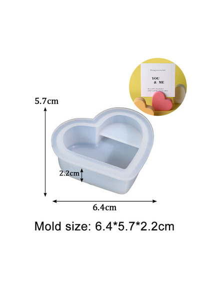 Choice1 حامل بطاقة على شكل قلب DIY، قالب سيليكون، سحابة، قوس قزح، خرساني، أسم...