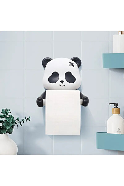 Choice حامل ورق تواليت على الحائط بتصميم باندا كرتوني صغير، قطعة واحدة، مصنوع...