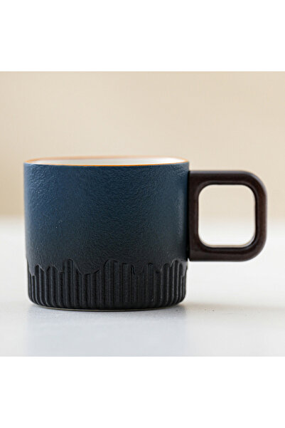 Choice كوب قهوة سيراميك عتيق سعة 60 مل، مصنوع يدويًا بمقبض خشبي، مصنوع في الف...