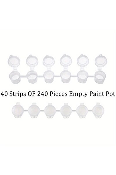 Choice 40 Strips of 240 PCS 240pcs 40 Strips Empty Acrylic Mini Paint Pot Con...