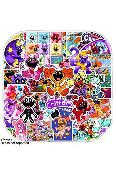 Choice 54 قطعة من ملصقات جرافيتي Smiling Critters لزجاجات المياه والكمبيوتر ا...