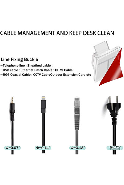 Choice 50PCS-Black Cable Clips Adhesive Cable Organizer Sticky Wire Clip Cord Organizer Wires Management Ho