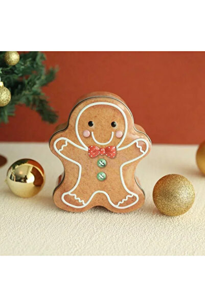 Choice C Christmas Decoration Creative Storage Box Gingerbread Man Candy Box Iron Gift Box Holiday Home De.