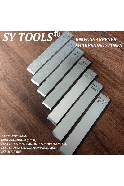 Choice1 158x25mm 7PCS Stone 1 Inch Wide Sharpening Stone with Aluminum Base for Precise Angle Control 6.22"